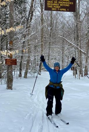 Jennifer out enjoying winter in Vermont
